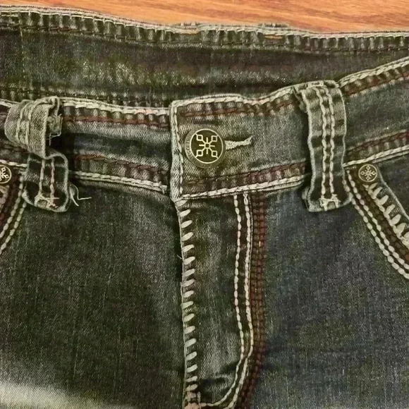 Lamasini Men's Gray Denim Medium Wash Mid-Rise Straight Wide Leg Jeans,Sz 34/30 - Picture 2 of 6